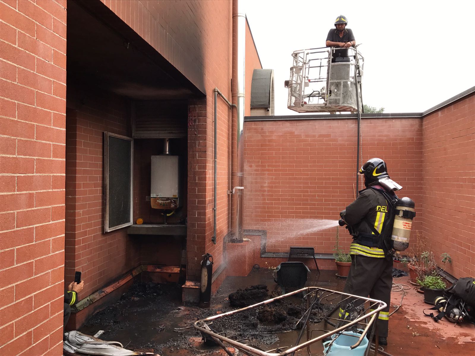 pompieri incendio