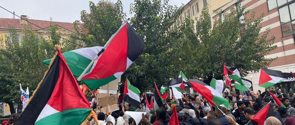 manifestazione palestina alessandria